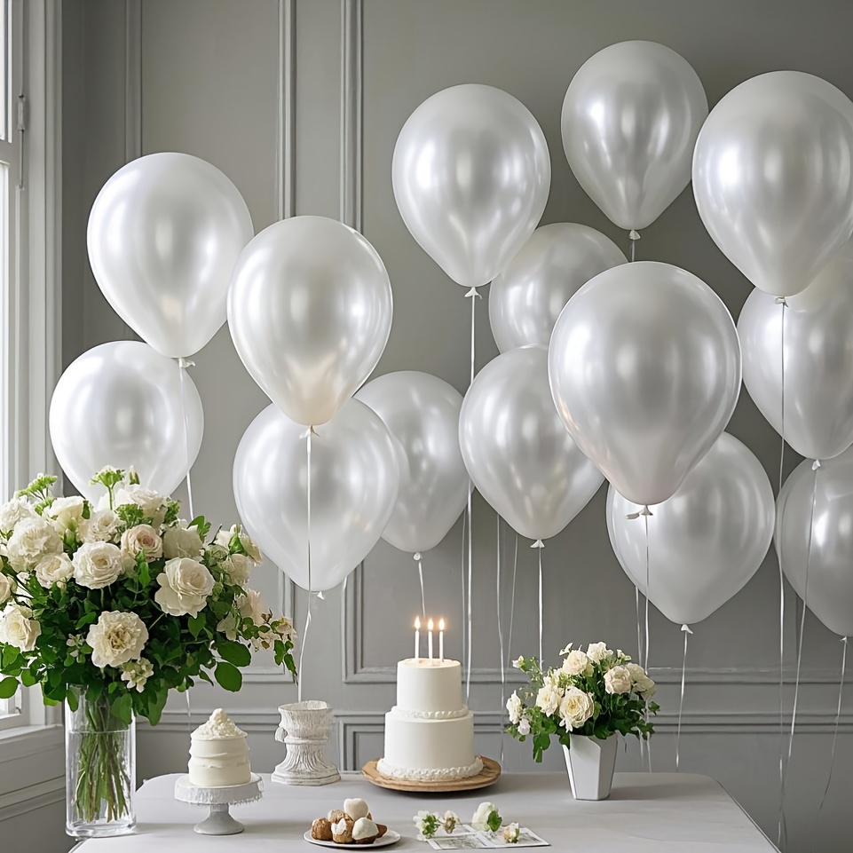 Wedding Ceremony Supply - Set de Globos Blanco Perla, Ideal