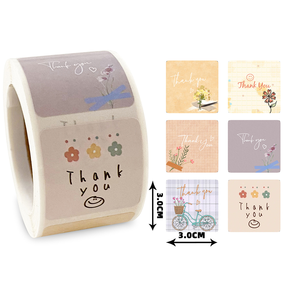 Wedding Sutra - 50-300 Uds. Pegatinas de agradecimiento florales