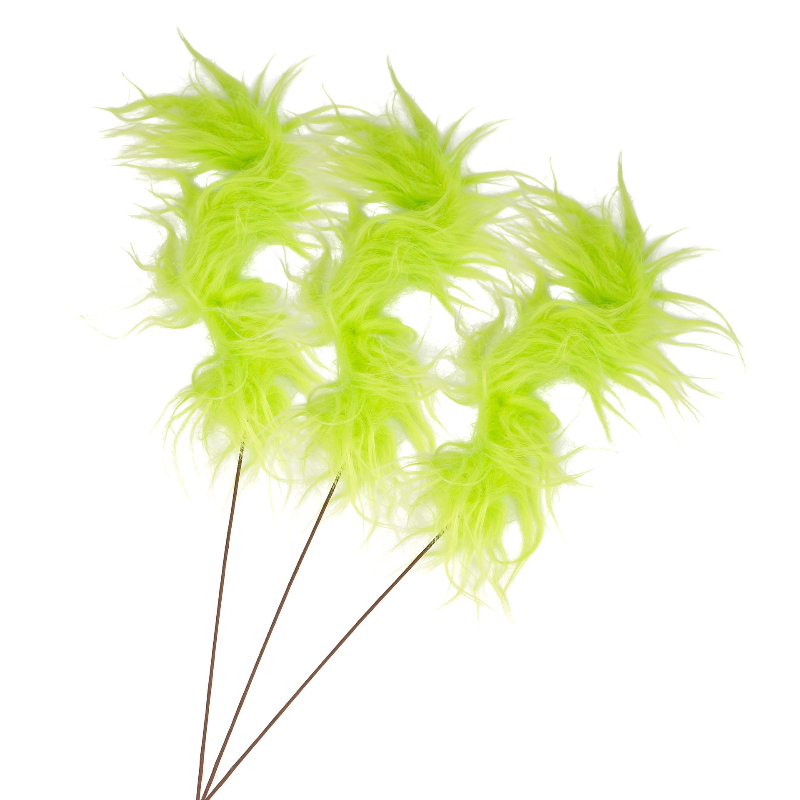 Wedding Ceremony Supply - Ramas Rizadas de Grinch Verdes Esponjosas