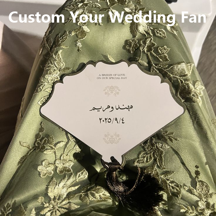Wedding Ceremony Supply - Abanico de Boda de Lujo Personalizado,