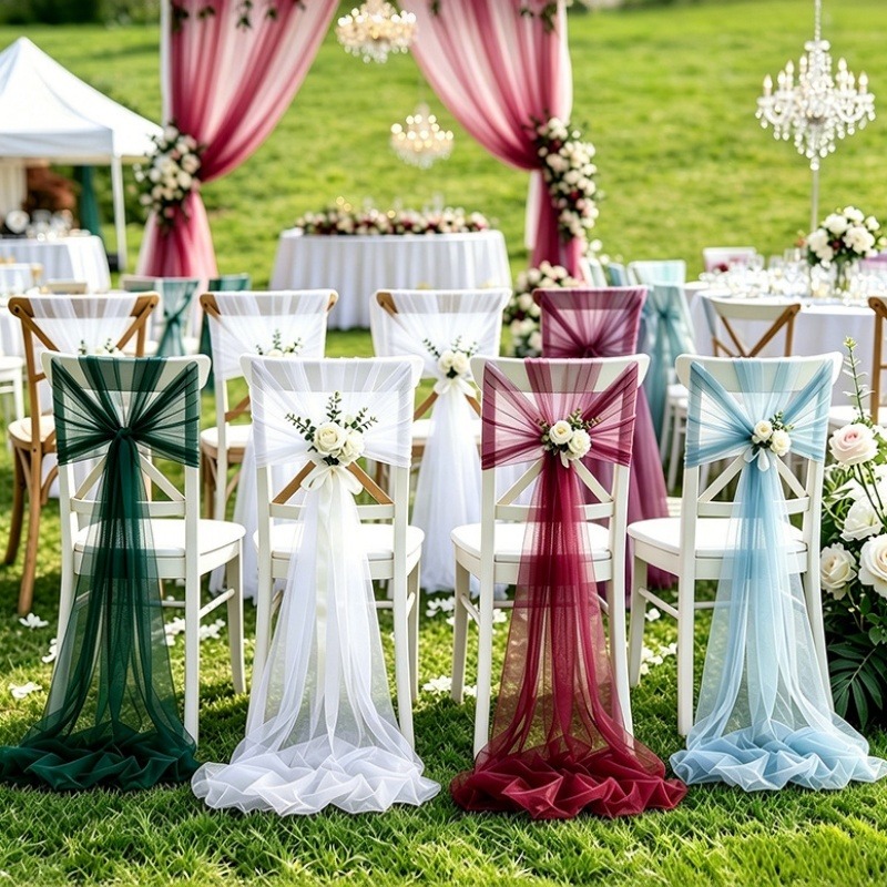 Wedding Ceremony Supply - Rollo de Tela de Tul Suizo