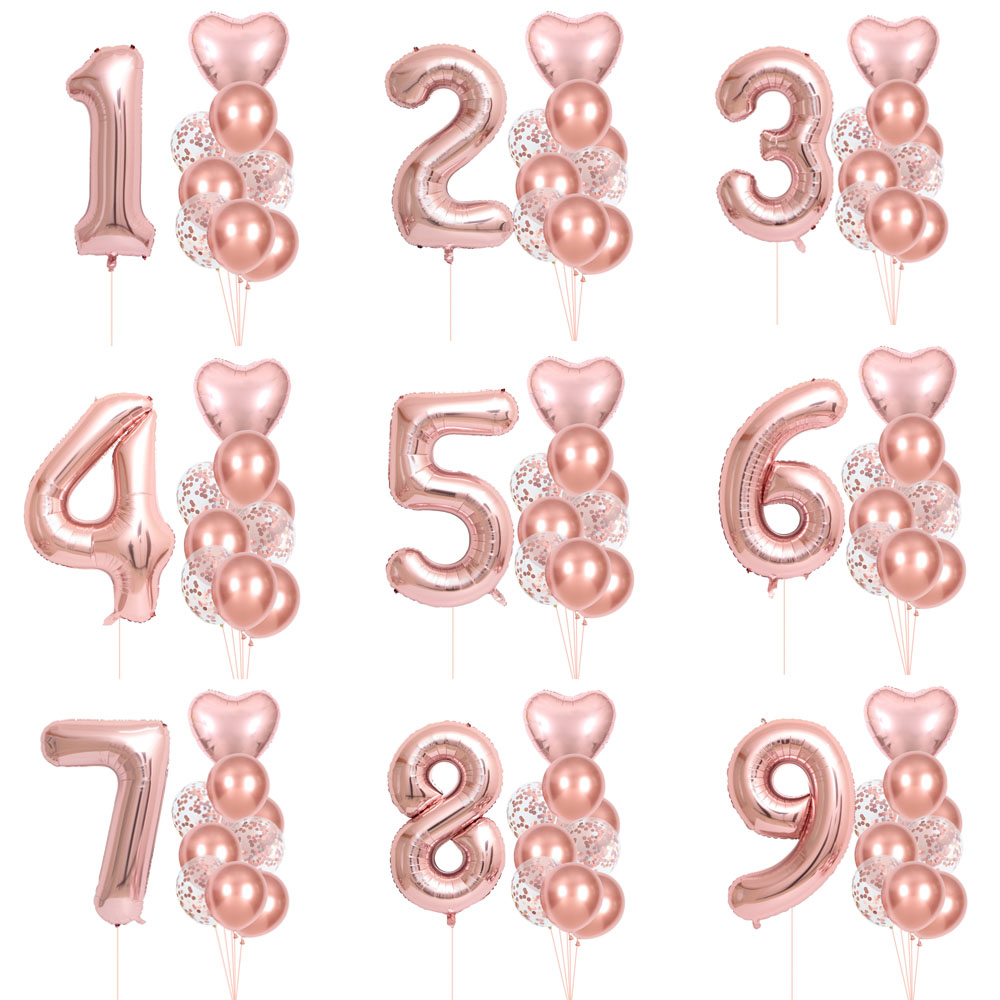 Juego de globos con números de - Wedding Ceremony Supply reseña y precio