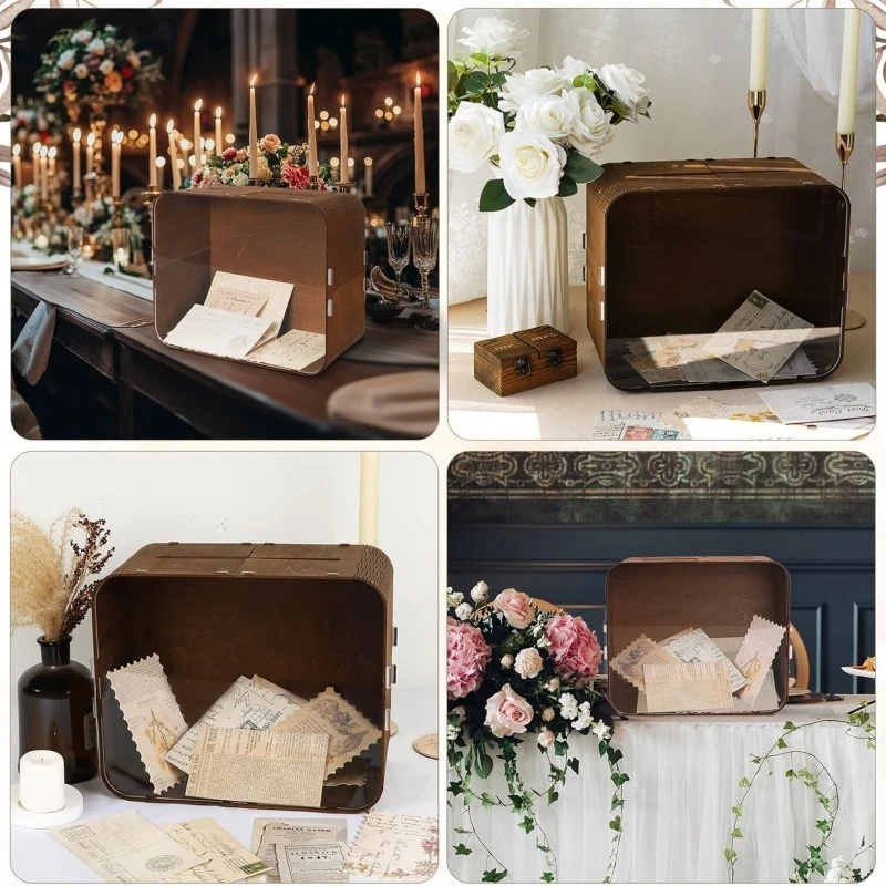 Caja de madera para tarjetas d - Wedding Ceremony Supply reseña y precio