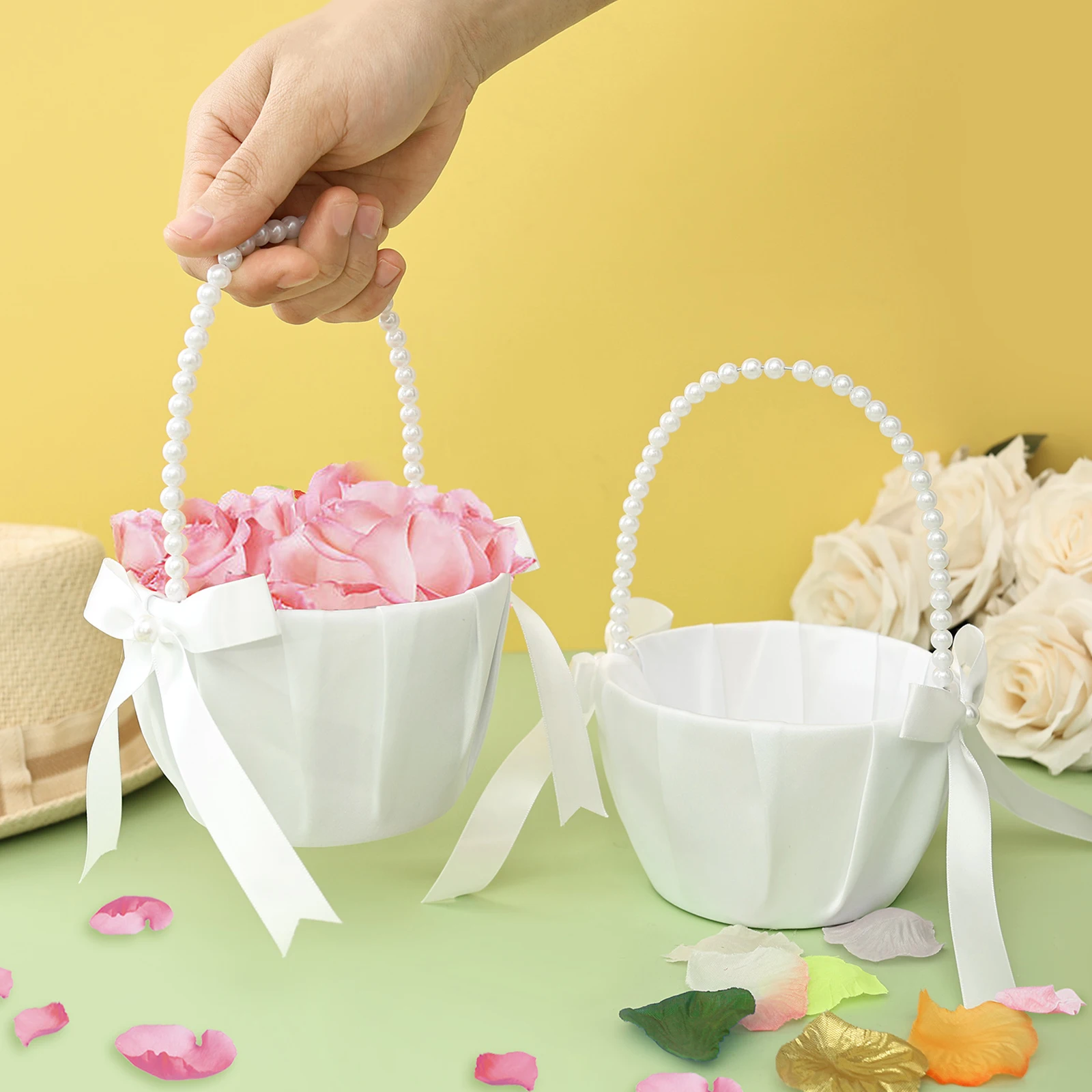Cesta de flores para boda, 2 u - Wedding Ceremony Supply reseña y precio