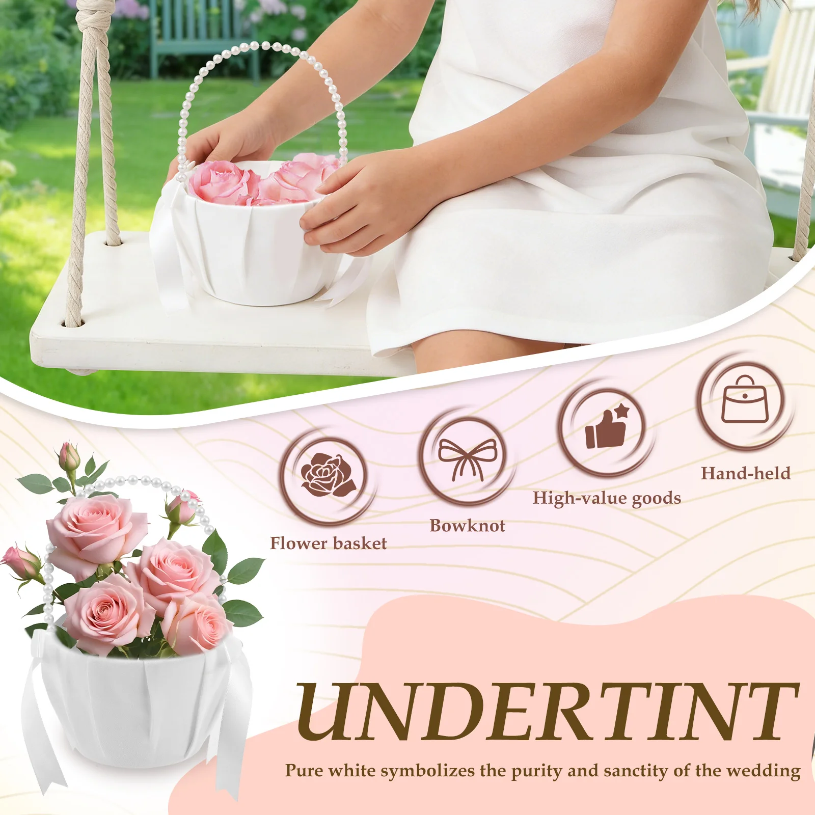 Cesta de flores para boda, 2 u - Wedding Ceremony Supply reseña y precio