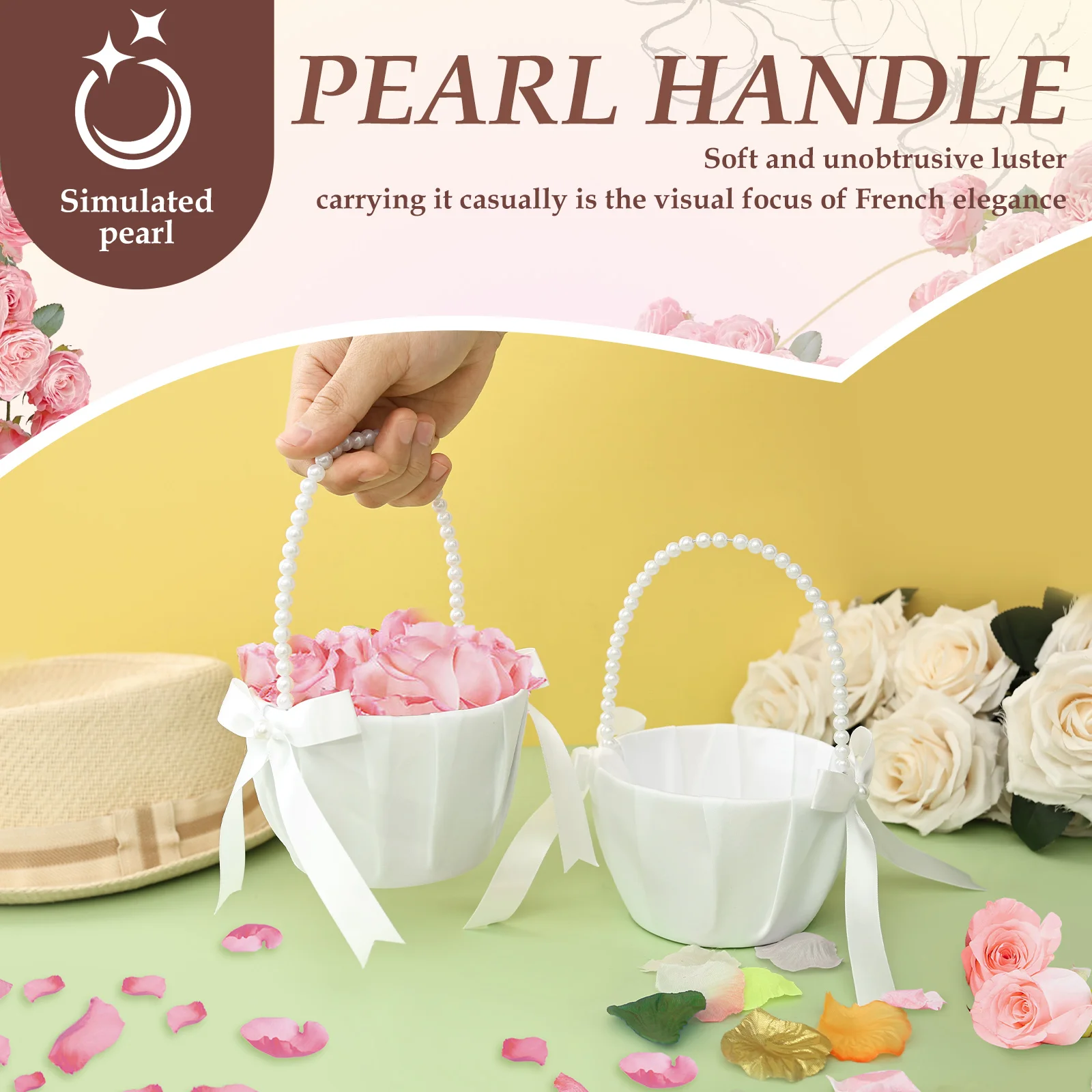 Cesta de flores para boda, 2 u - Wedding Ceremony Supply reseña y precio