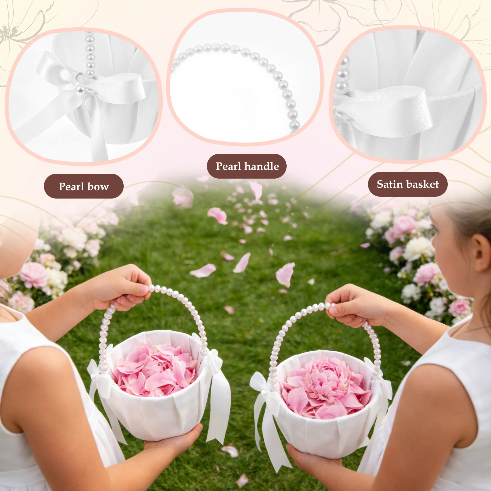 Cesta de flores para boda, 2 u - Wedding Ceremony Supply reseña y precio