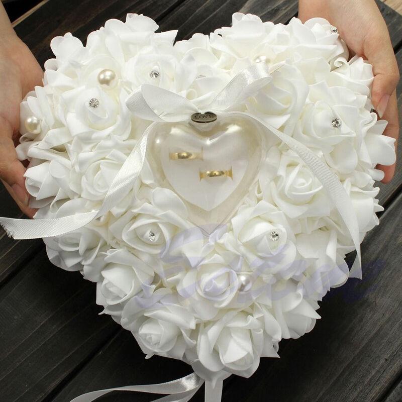 Almohada de cristal satinado d - Ring Bearer Pillow reseña y precio